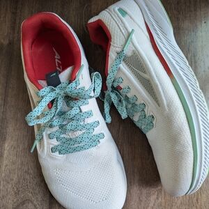 Altra White and Green Sneakers Lightweight Design